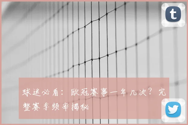 球迷必看：欧冠赛事一年几次？完整赛季频率揭秘